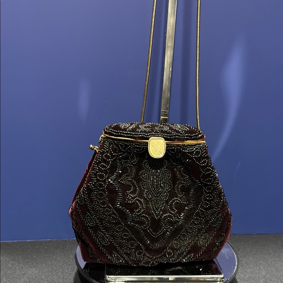 Vintage La Regale Beaded Handbag Sequin Purse Bead Clutch 1960's - Picture 1 of 5